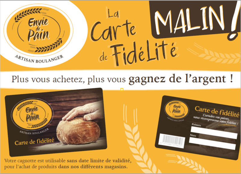 Carte De Fid Lit Envie De Pain Boulangerie P Tisserie Traiteur